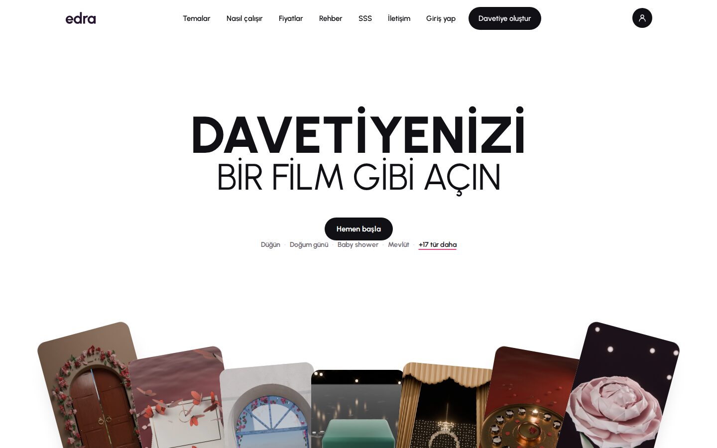 Edra website desktop view